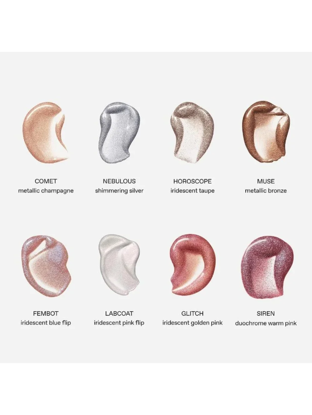 Lustrous Liquid Eyeshadow - High Impact Shimmer, Longwearing, Waterproof